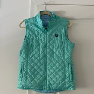 Georgetown university Peter millar womens vest Turquoise